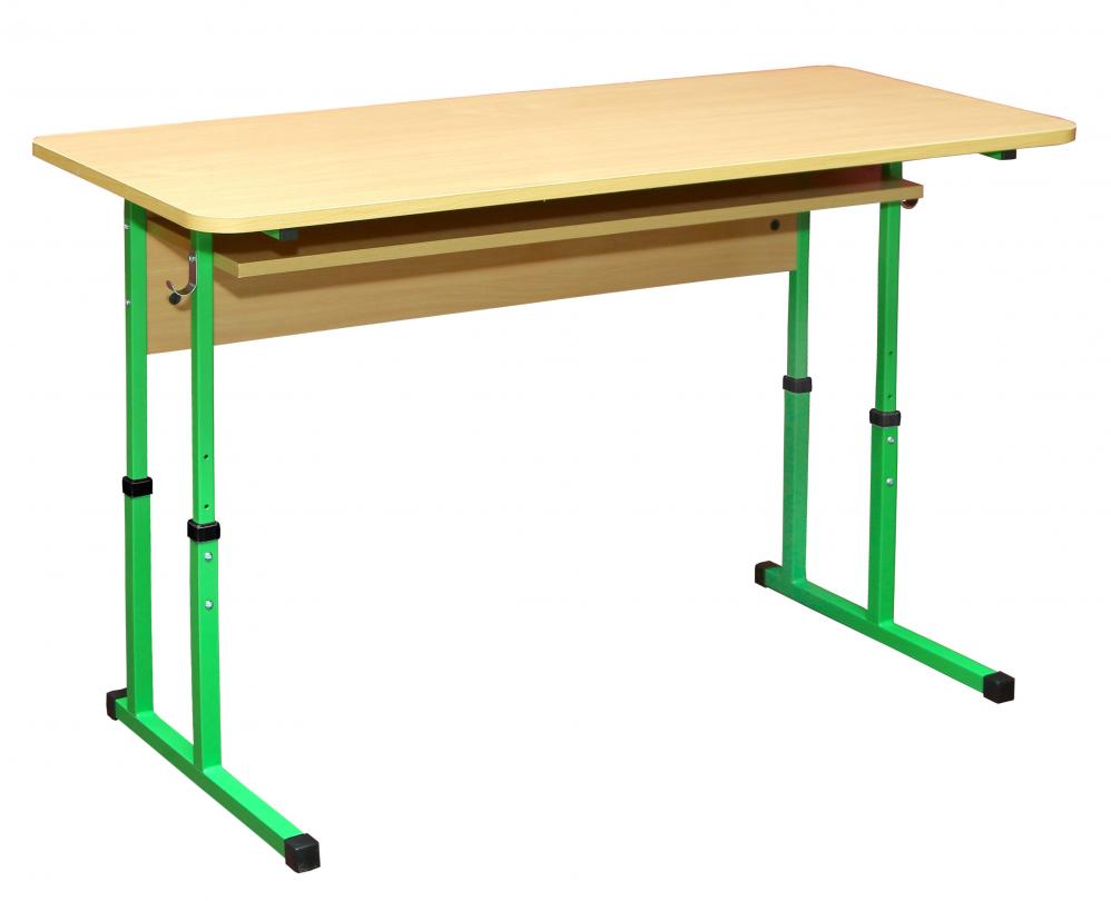 Стіл учнівський 2-місний з полицею, № 4-6, ЛДСП, 1200х500х640-760 мм., АНШАР ГРУП (90157)